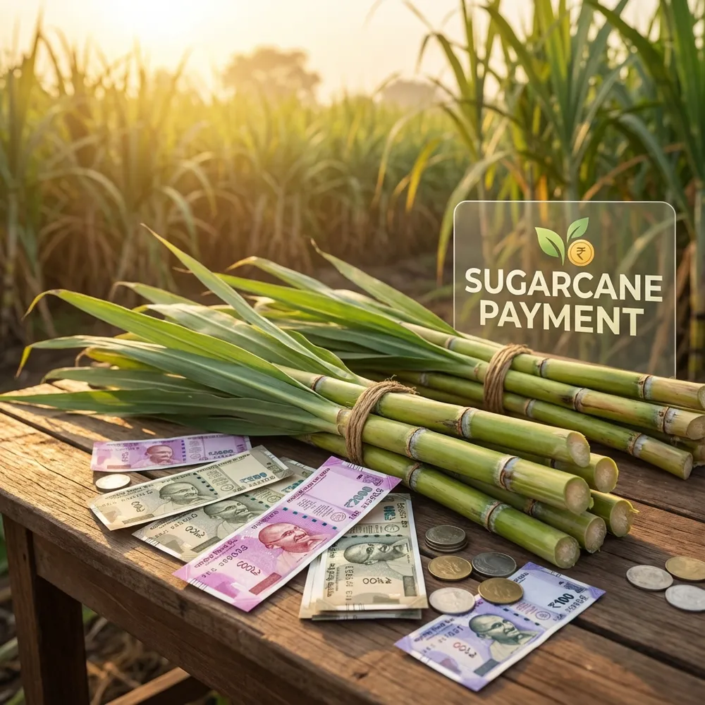 Farmer checking payment on phone
